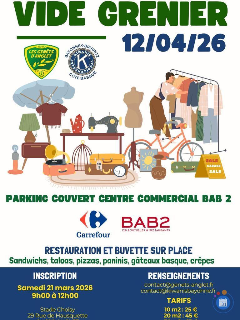 Image Vide grenier parking couvert centre commercial bab 2 (photo 1)