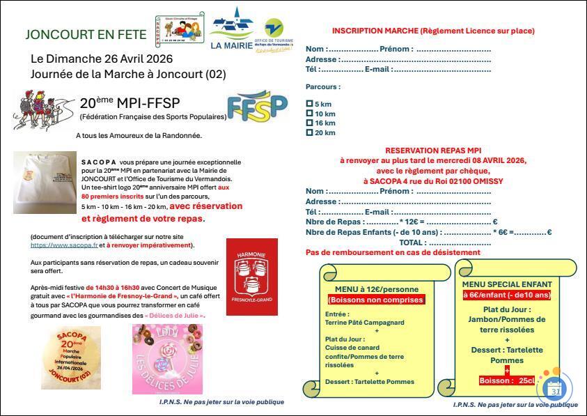 Image 20ème Marche Populaire Internationale - JONCOURT (02) (photo 2)