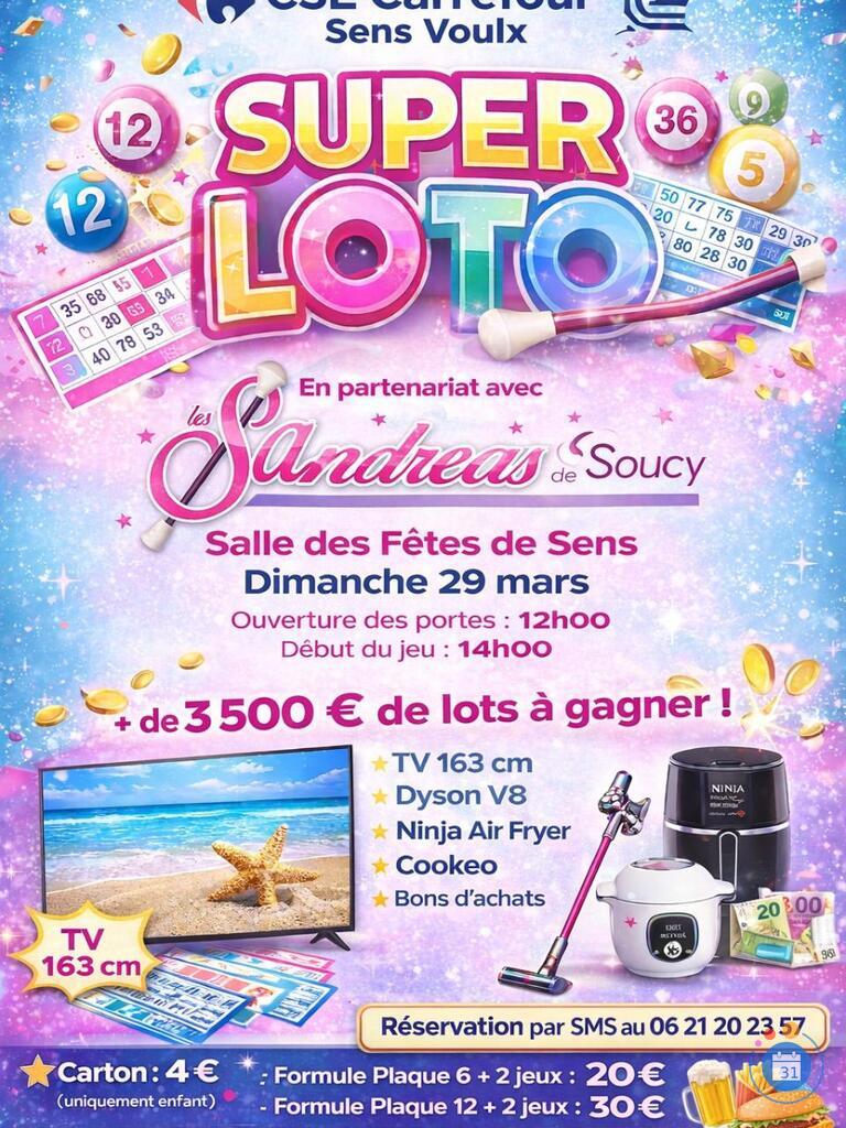 Image Super Loto Organisé par le CSE Carrefour Les Sandréas (photo 1)
