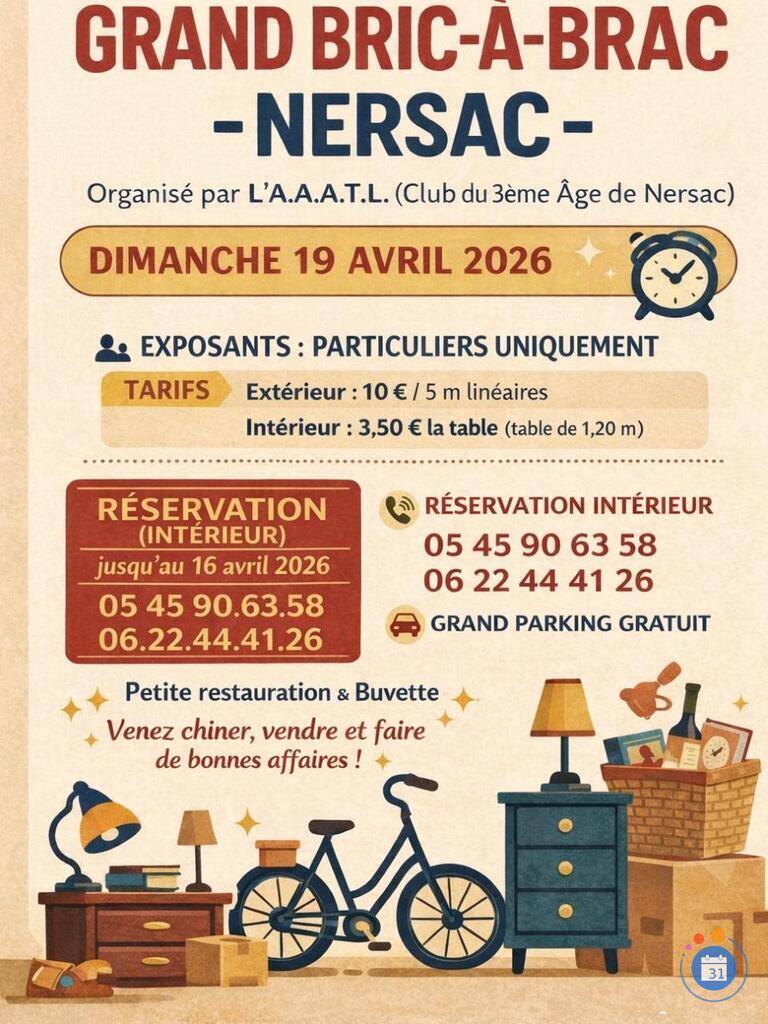 Image Grand Bric à Brac A.A.A.T.L NERSAC (photo 1)