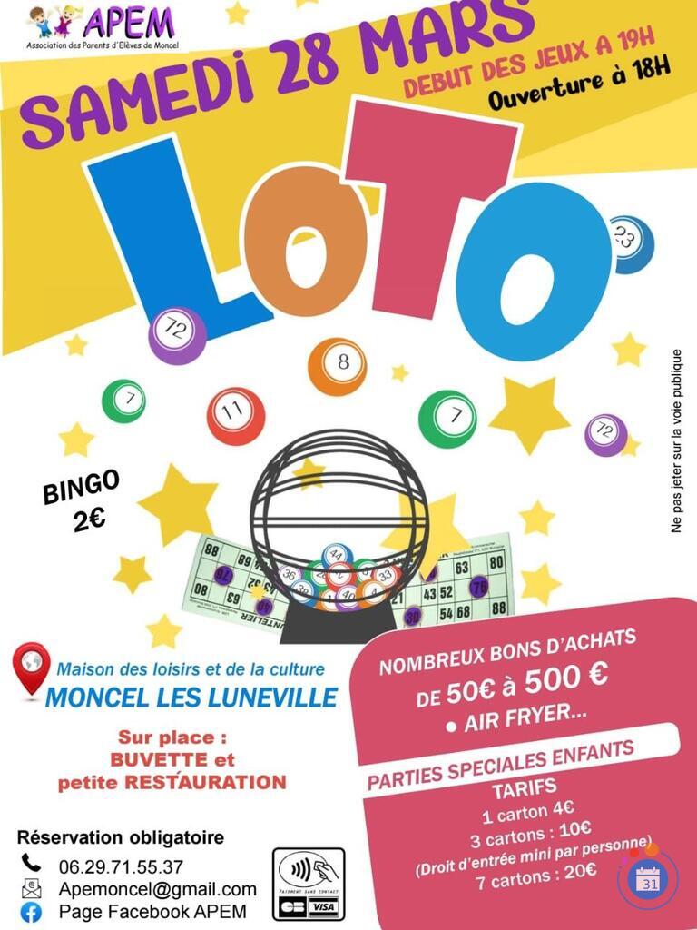 Image Super Loto BINGO de l'APEM (photo 1)