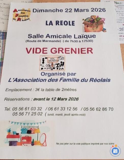 Image Vide grenier salle l'amicale laïque (photo 1)