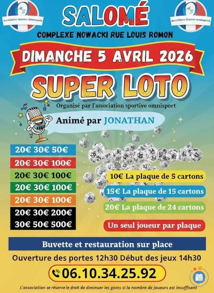 Image Super loto de l'association sportive omnisport (photo 1)
