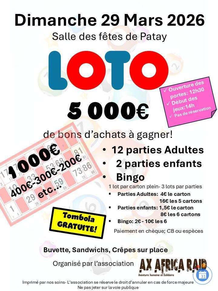 Image Loto organisé par l'AX Africa Raid (photo 1)