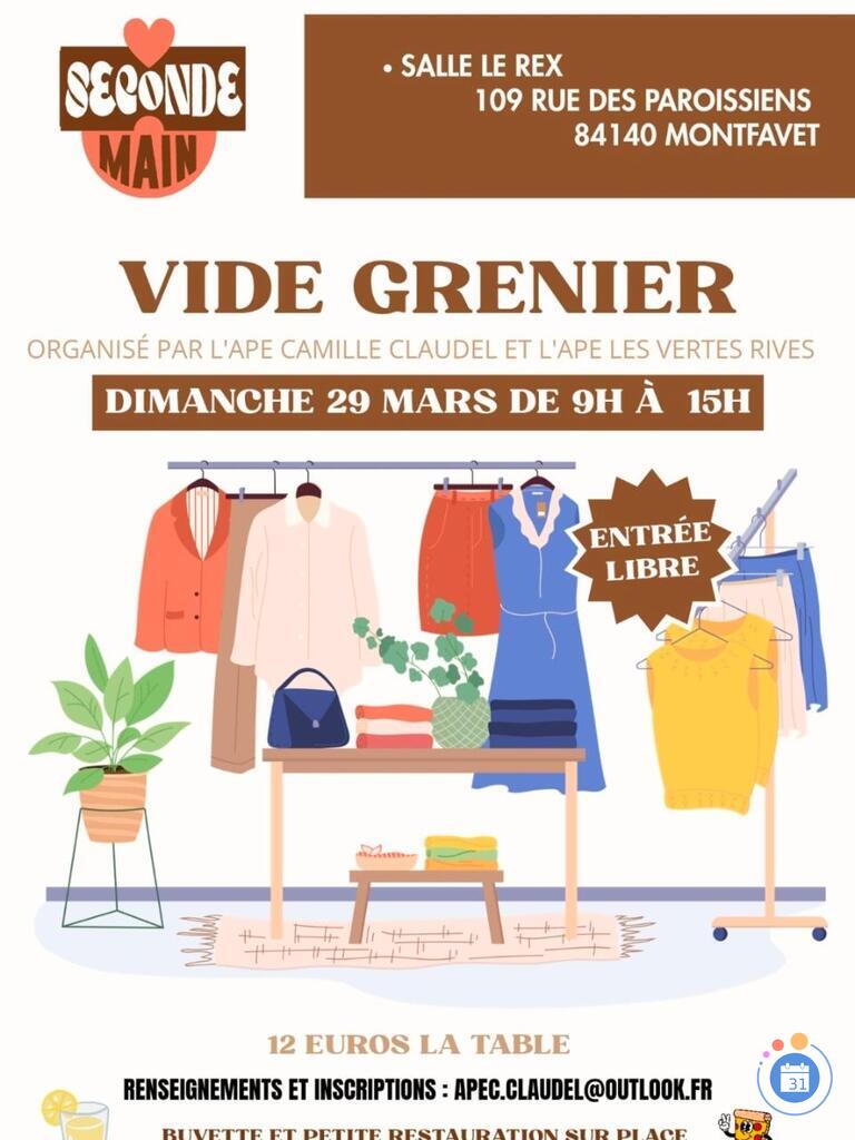 Image Vide grenier des Ape Vertes Rives et Camille Claudel (photo 1)