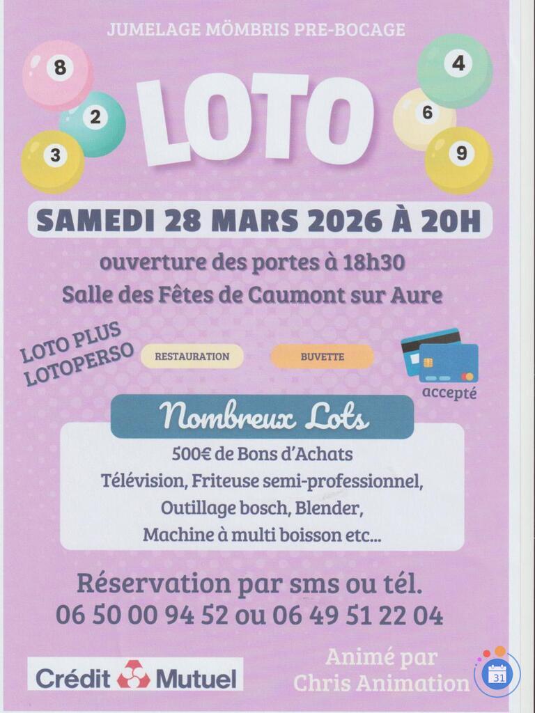 Image Loto a caumont l'evente anime par chris animation (photo 1)