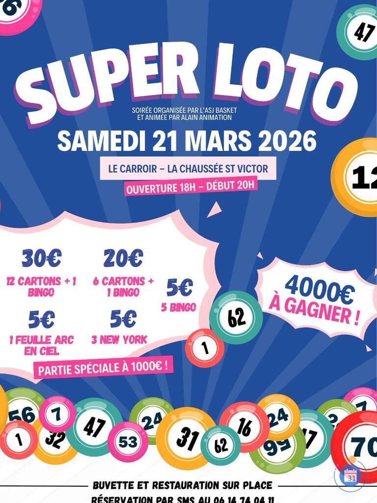 Image Super loto du basket ball de la chaussee st victor 41260 (photo 1)