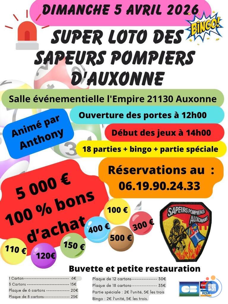Image Super Loto des Sapeurs Pompiers d'Auxonne (photo 1)