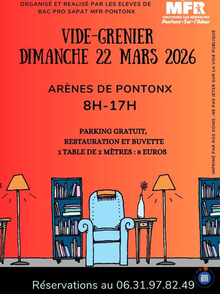 Image Vide grenier aux arènes de Pontonx Dimanche 22 mars 2026 (photo 1)