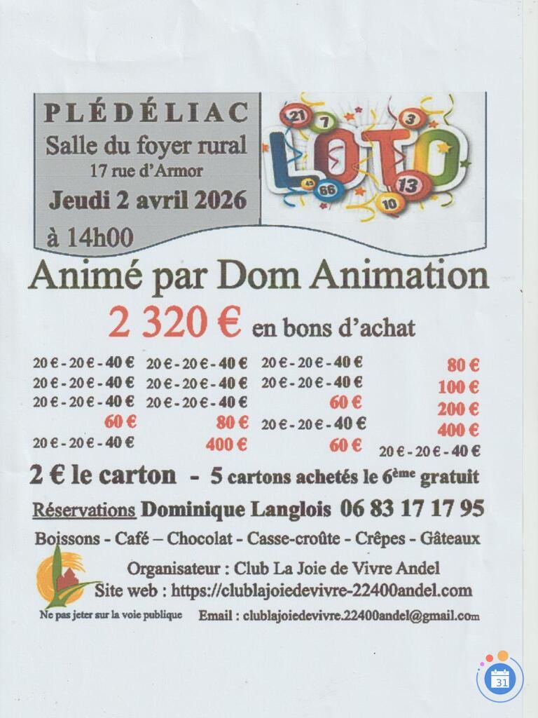 Image super loto Club Joie Vivre Andel (photo 1)