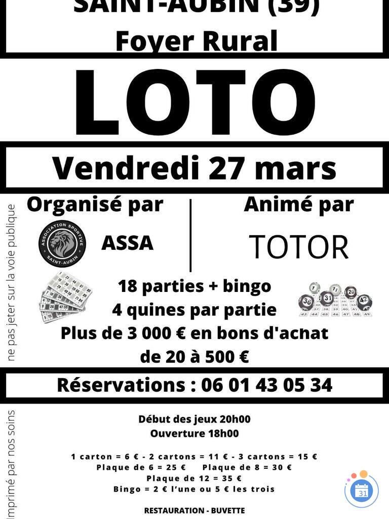 Image Loto de l'AS Saint-Aubin animé par Totor (photo 1)