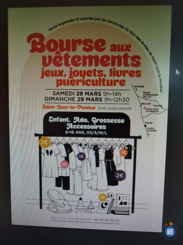 Image Bourse aux vêtements enfant- jeux - livres - puériculture (photo 1)
