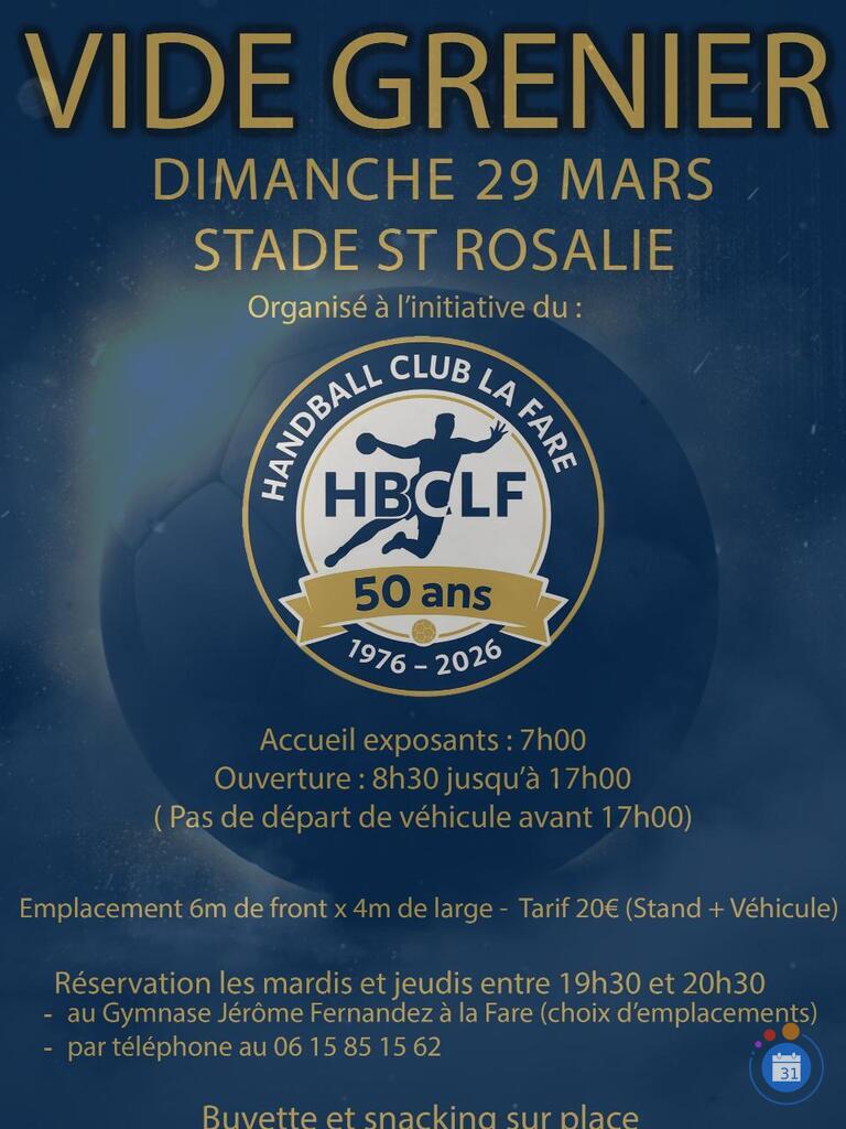 Image Vide Grenier du HandBall Club La Fare (photo 1)