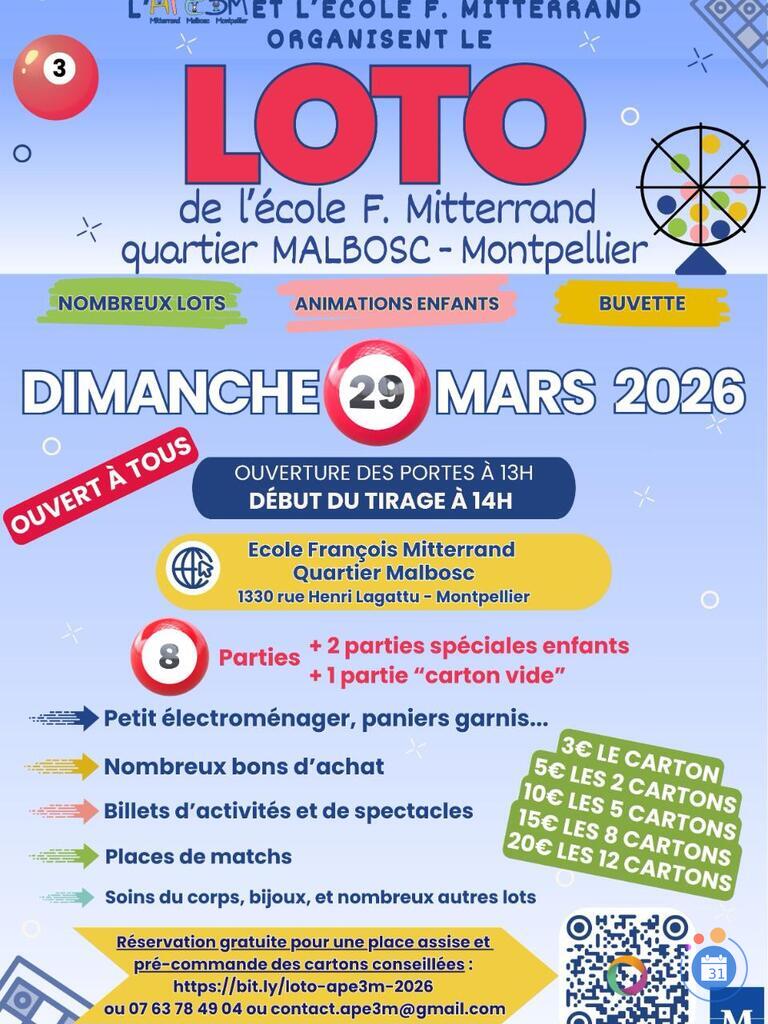 Image Loto de l'Ecole Mitterrand, Malbosc, Montpellier par l'APE3M (photo 1)
