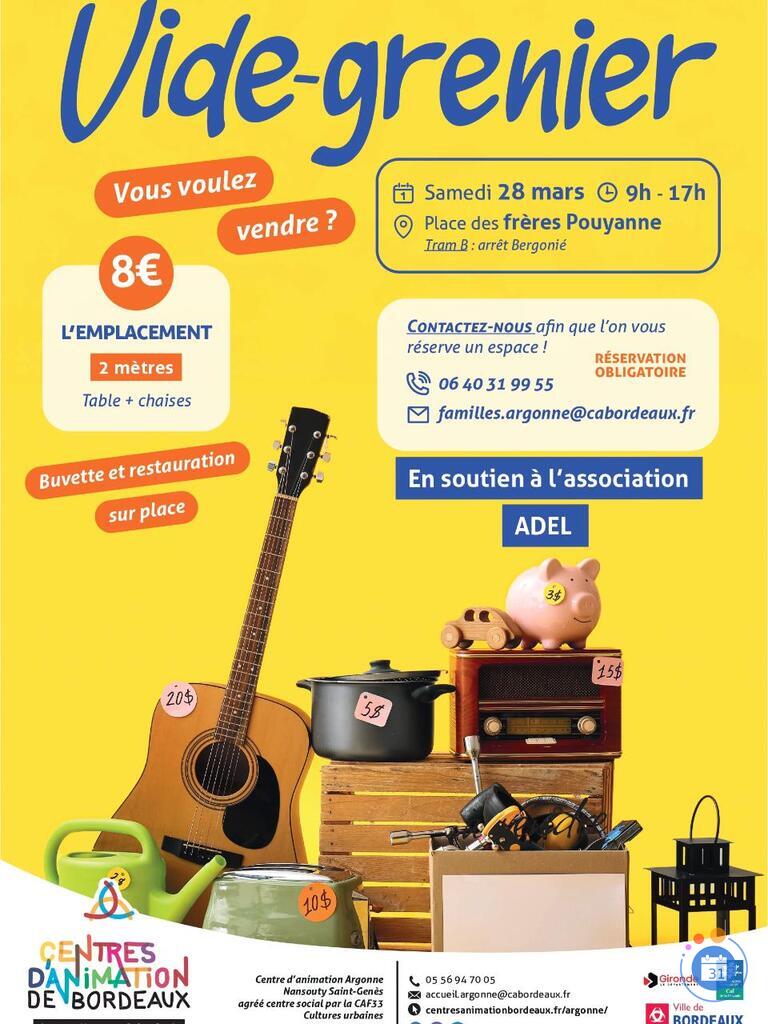 Image Vide grenier - centre d'animation Argonne (photo 1)