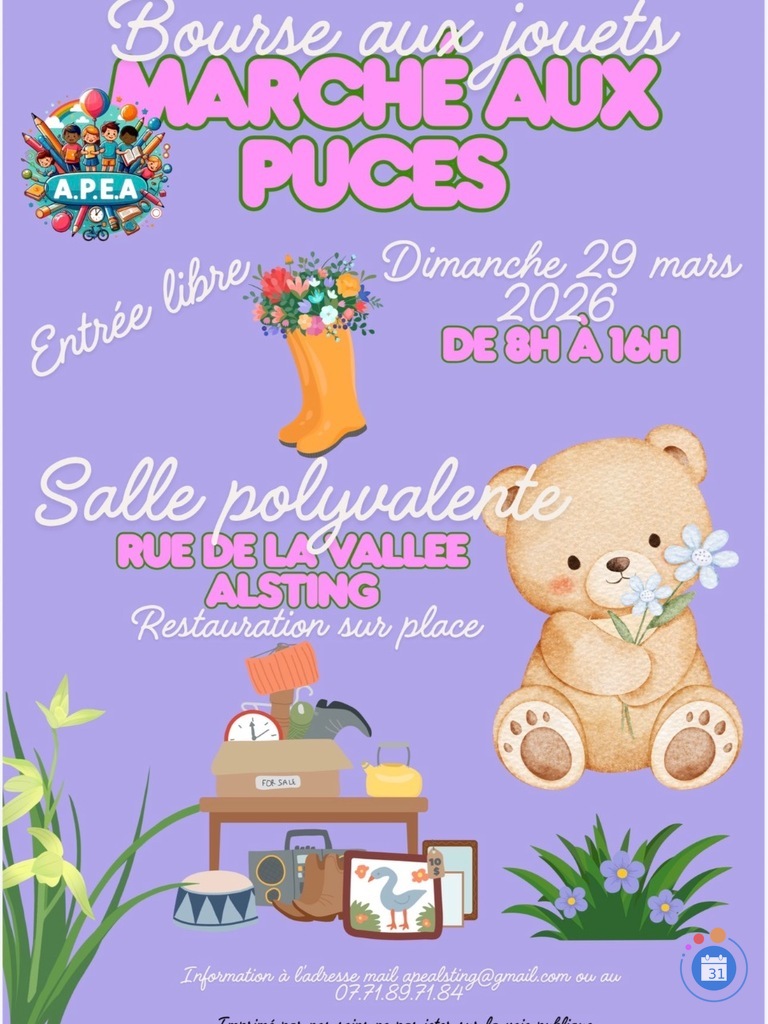 Image Marché aux puces et bourse aux jouets à Alsting (photo 1)