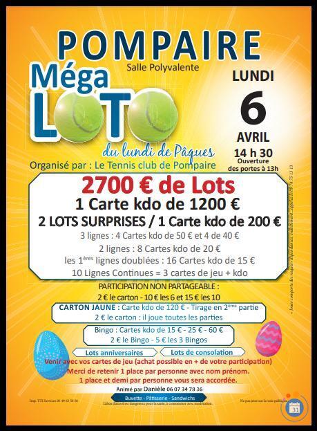 Image Méga loto du tennis club de pompaire (photo 1)