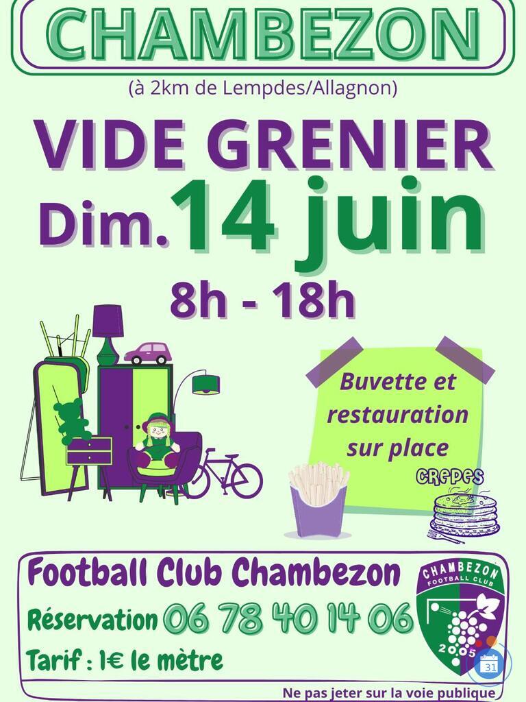 Image Vide grenier du FC Chambezon (photo 1)