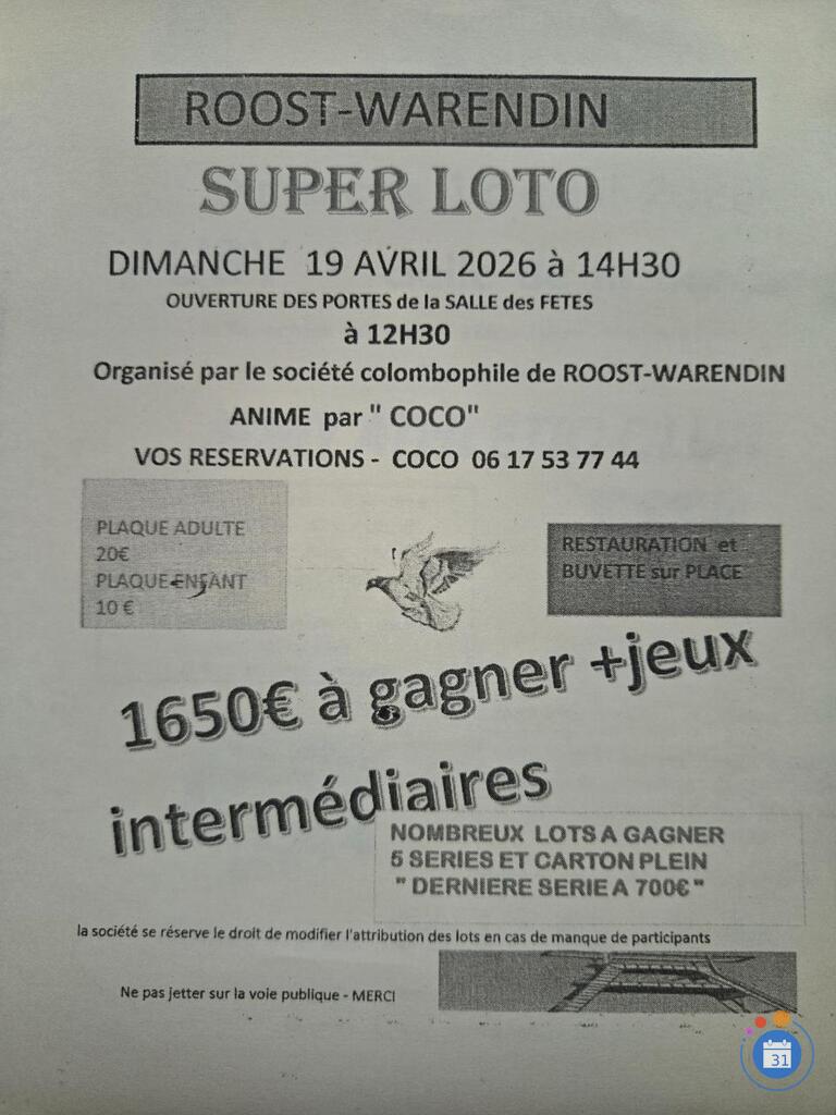 Image Loto colombophile rooswarendin (photo 1)