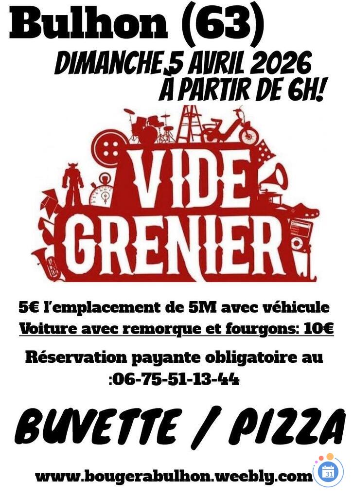 Image Vide grenier de l'asso bouger à Bulhon (photo 1)