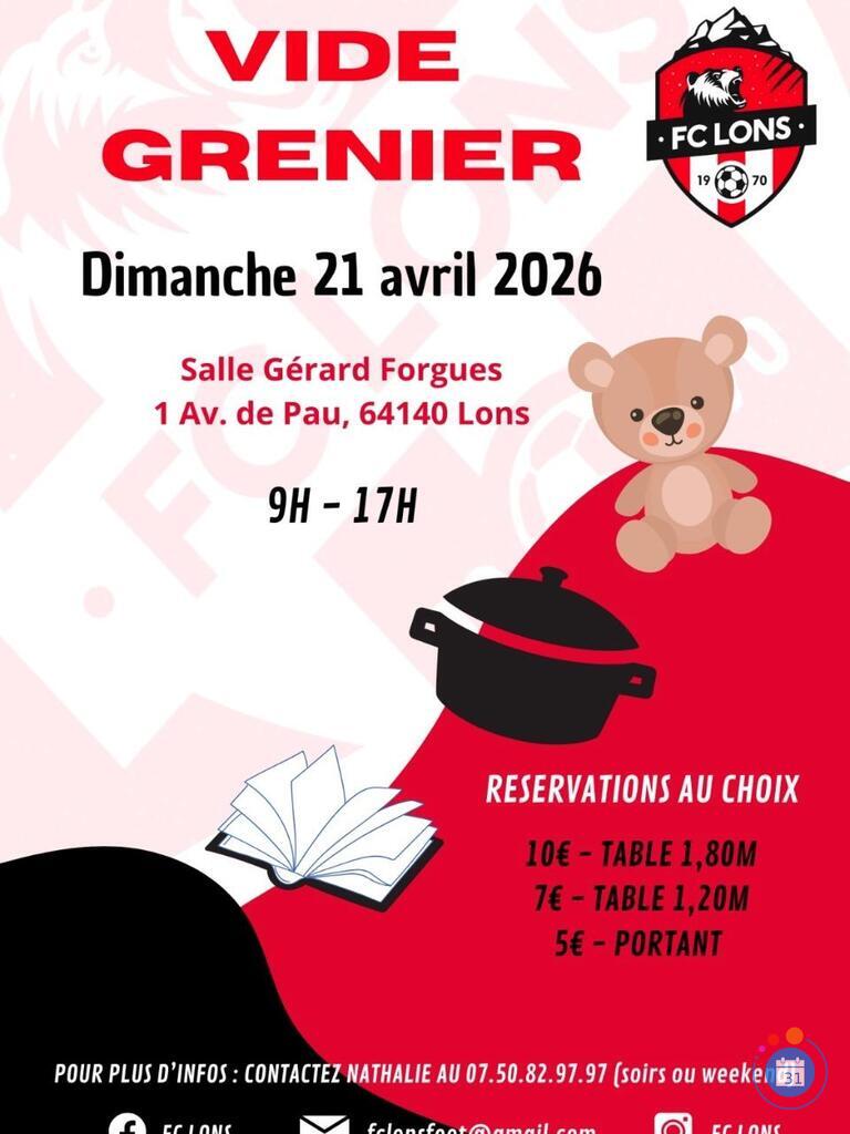 Image Vide grenier organise par le fc lons (photo 1)