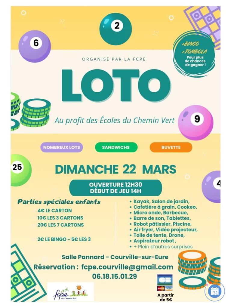 Image LOTO au profit des écoles du Chemin Vert (photo 1)