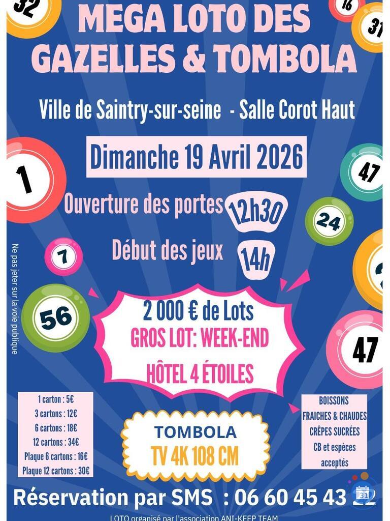 Image Mega loto des gazelles et tombola (photo 1)