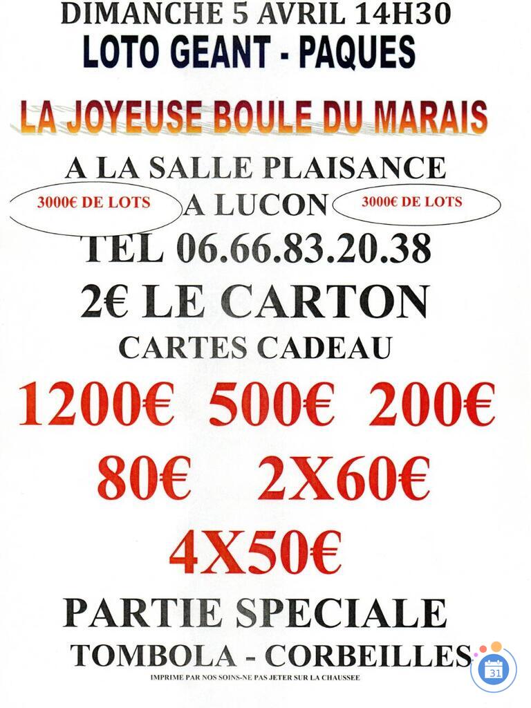 Image Loto Géant Pâques - La Joyeuse Boule du Marais (photo 1)