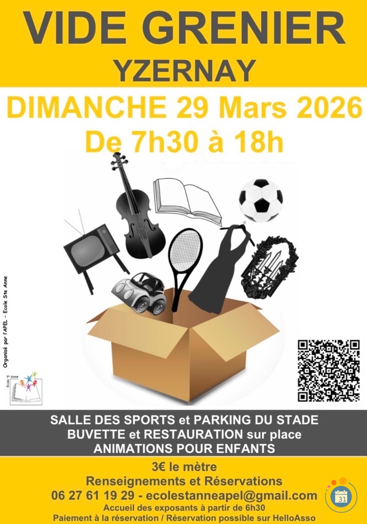 Image Vide-Grenier de l’école Sainte Anne Yzernay (photo 1)