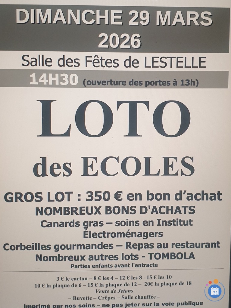 Image LOTO du RPI Lestelle-Montsaunès (photo 1)
