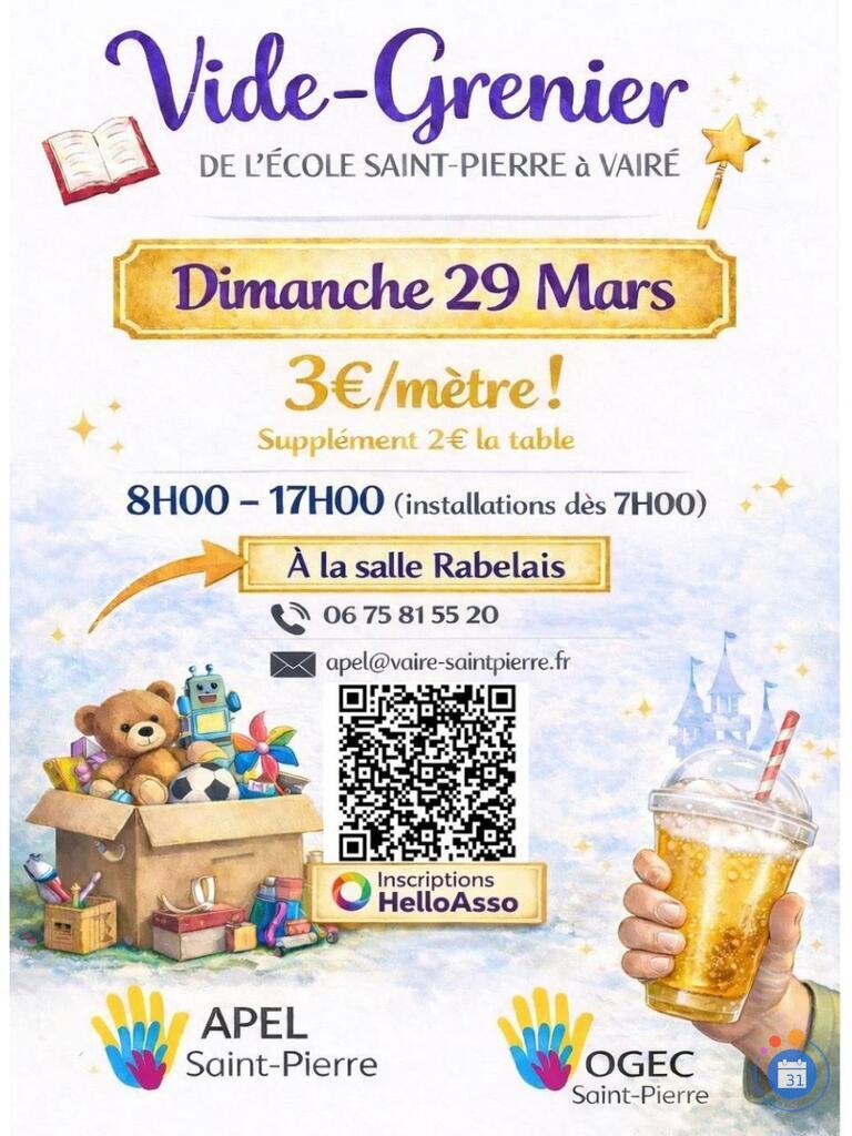 Image Vide grenier de l'Ecole Saint Pierre (photo 1)