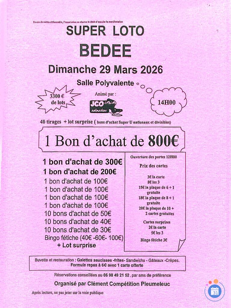 Image Super loto association Clément Compétition avec JCO (photo 1)