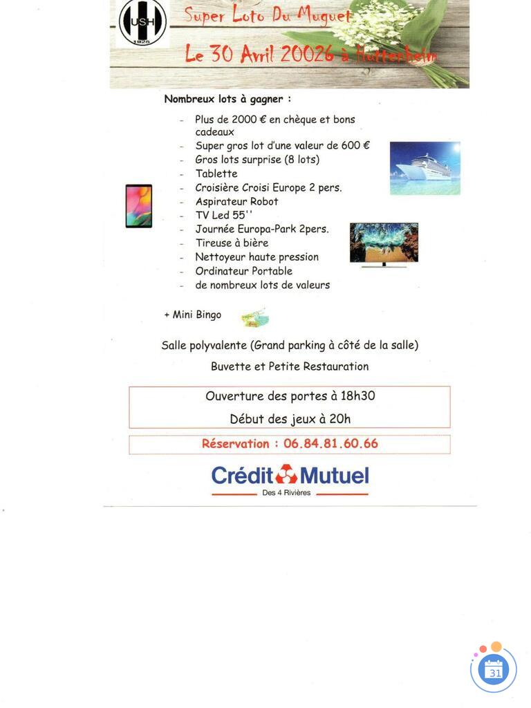 Image Loto du muguet de l'us Huttenheim animé par Christophe (photo 1)