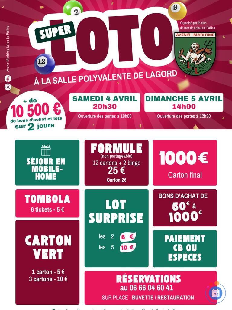 Image SUPER LOTO AVENIR MARITIME Club de foot Laleu la Pallice (photo 1)