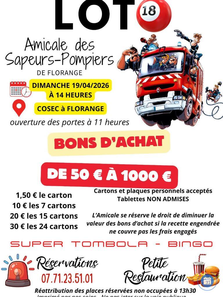 Image Loto de l'amicale des sapeurs-pompiers de florange (photo 1)