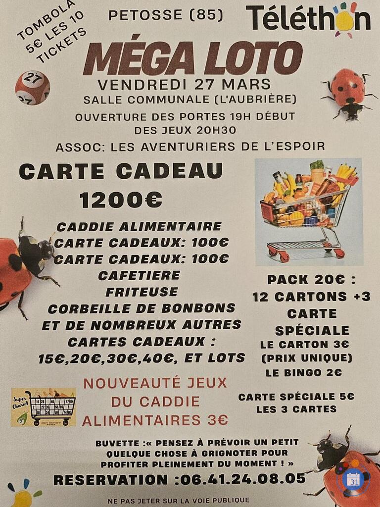 Image Mega loto cartes cadeaux et lots qf.animation (photo 1)