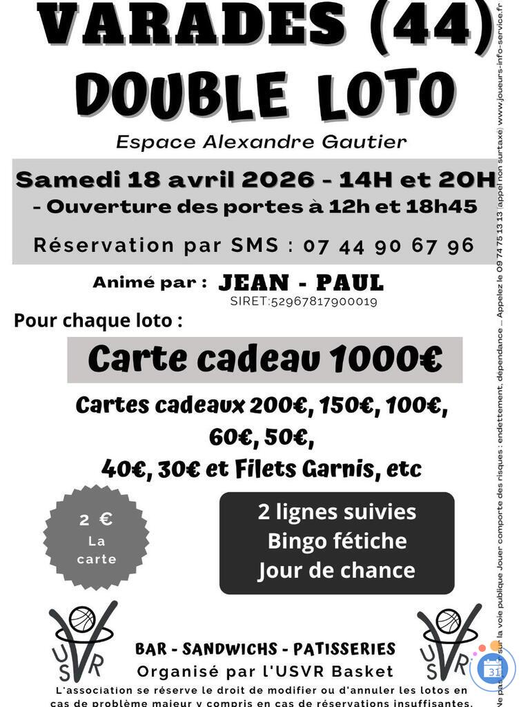 Image Loto Animé par Jean Paul 2 Lotos 14 et 20H (photo 1)
