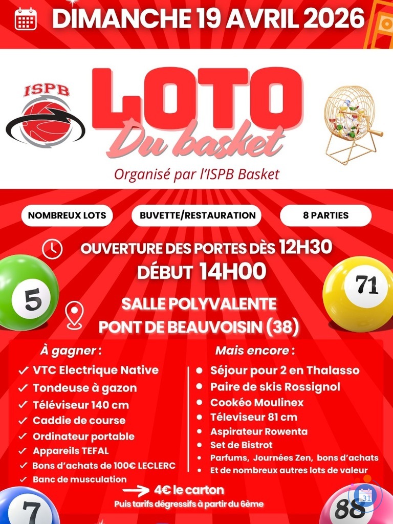 Image Grand Loto de l'ISPB Basket (photo 1)