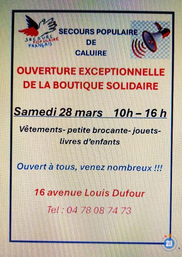 Image Brocante solidaire du secours populaire Caluire - 28 mars 26 (photo 1)