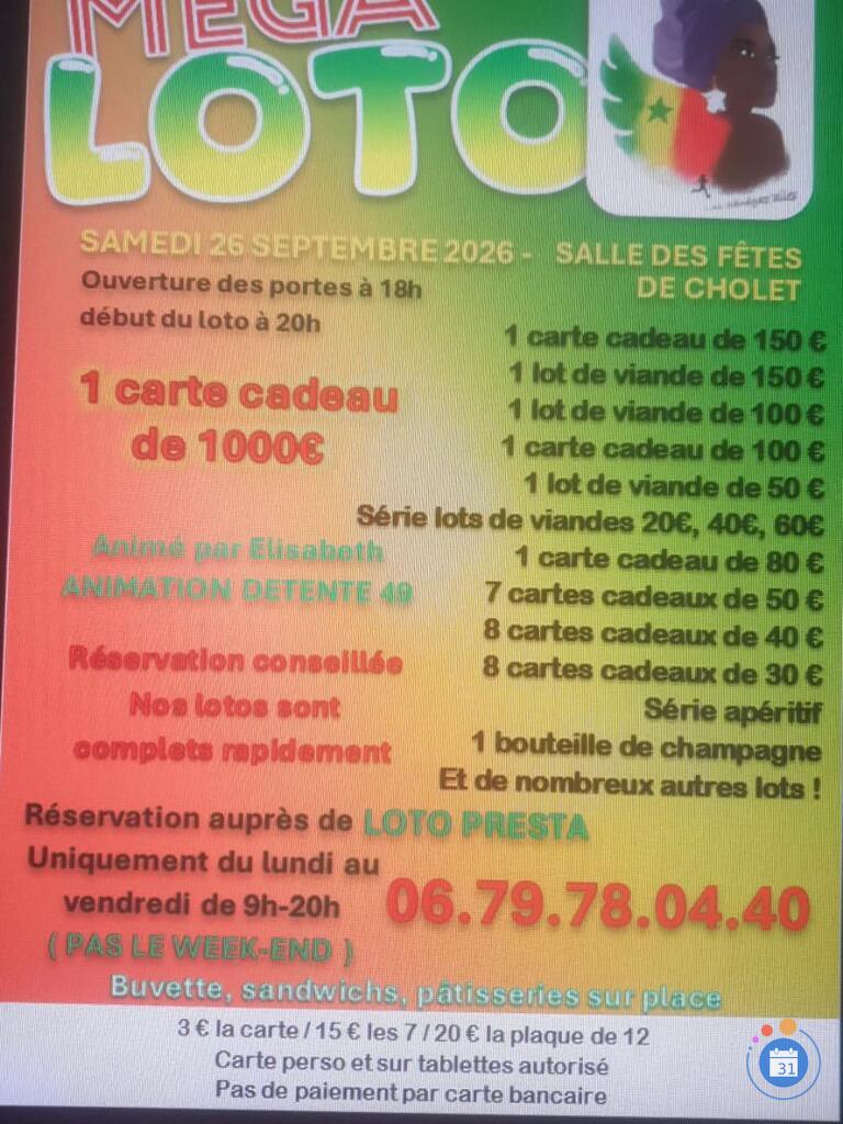 Image Méga loto des sénégaz'ailles (photo 1)