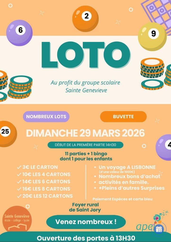 Image Grand loto sainte geneviève (photo 1)