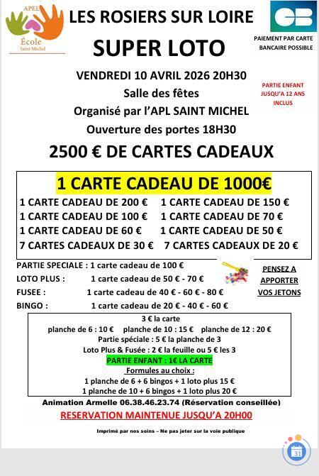 Image Super loto organisé par l'APEL SAINT MICHEL (photo 1)