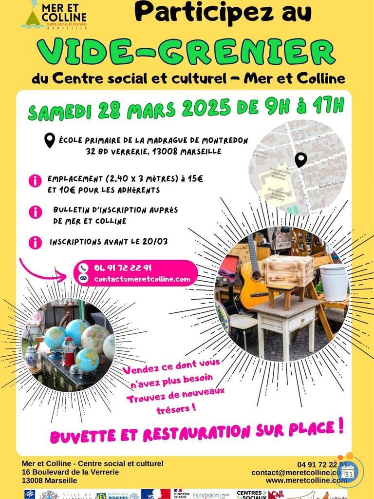 Image Vide-greniers Centre Social et Culturel Mer et Colline (photo 1)