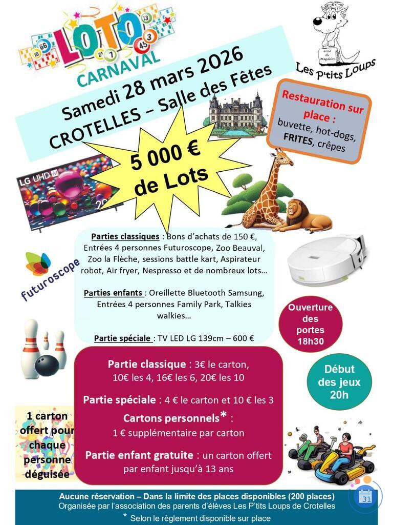 Image Loto Crotelles - APE Les p'tits loups (photo 1)