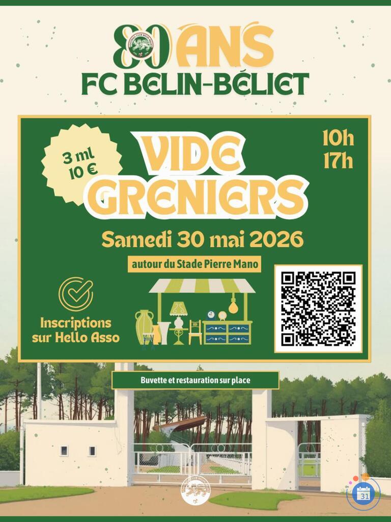 Image Vide-greniers des 80 ans du FC Belin-Béliet (photo 1)