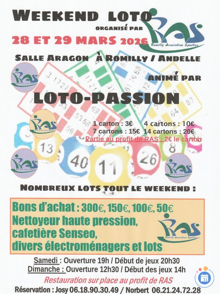 Image Week-end loto de romilly association sportive (photo 1)