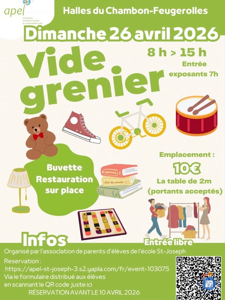 Image Vide-grenier de l’école St Joseph du Chambon-Feugerolles (photo 1)