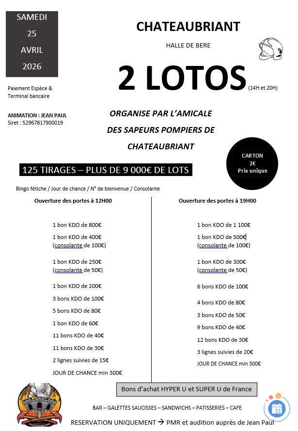 Image Loto Animé par Jean Paul 2 Lotos 14H- 20H (photo 1)