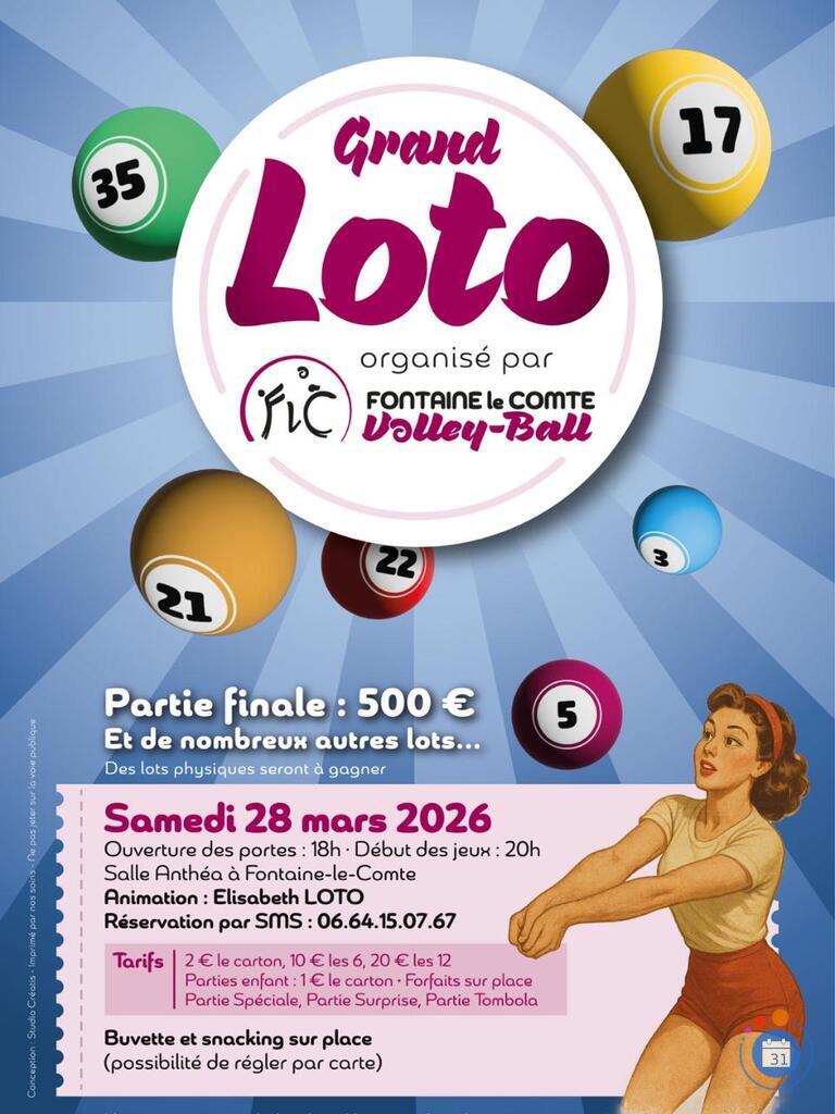 Image LOTO volleyball Fontaine le comte animé Elisabeth Loto (photo 1)