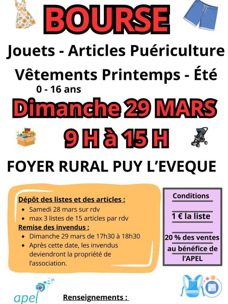 Image Bourse vêtements (0-16 ans) jouets et articles puericulture (photo 1)